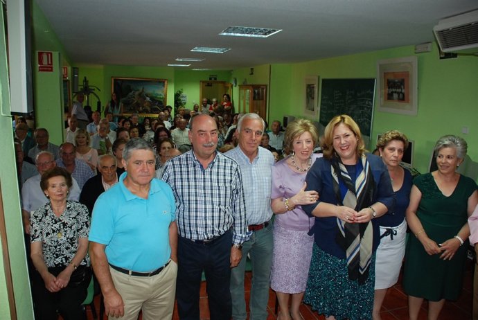 Visita de Ángeles Jiménez en el Centro de Participación Activa de Jamilena