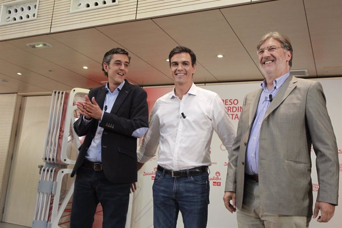 Debate entre Pedro Sánchez, Eduardo Madina y José Antonio Pérez Tapias