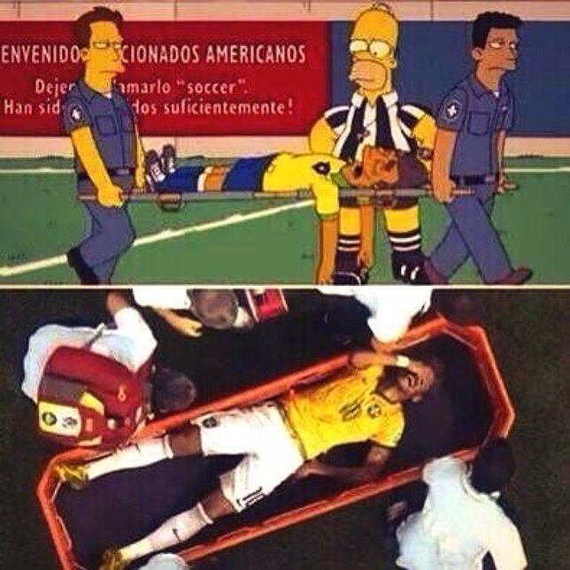 Los Simpsons predijeron la lesión de Neymar