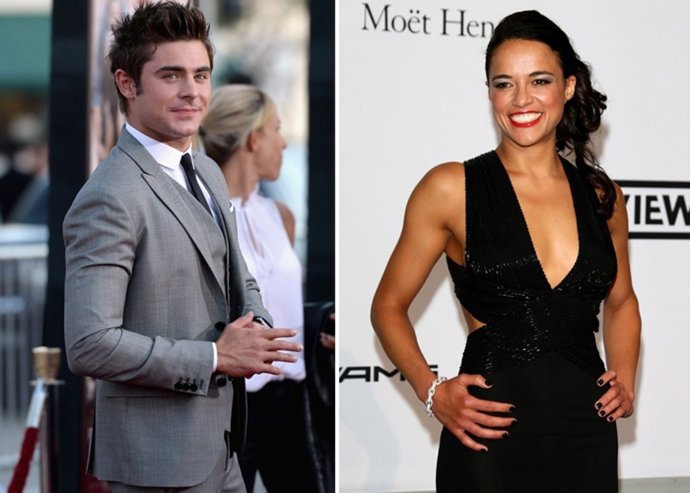 Zac Efron y Michelle Rodriguez, besos de pasión en Cerdeña 