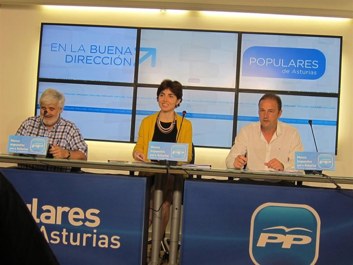 Alberto Díaz, PP Salas, Emma Ramos, diputada PP y José Ángel Glez, PP Parres