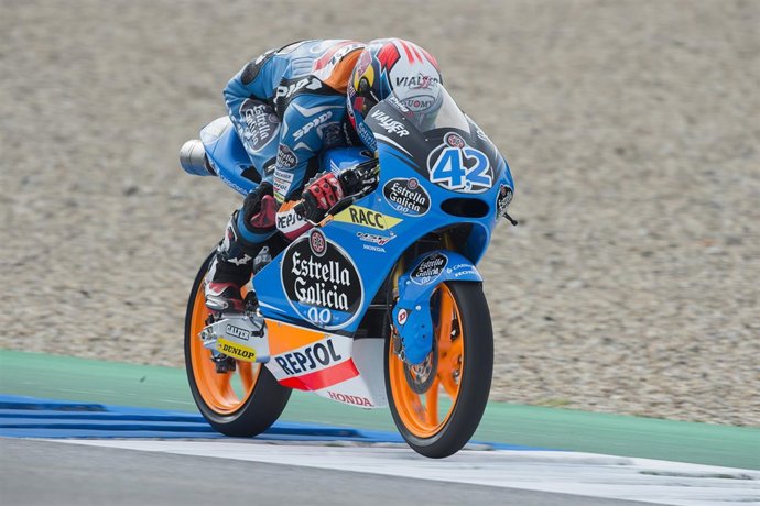 El piloto de Moto3 Àlex Rins en el GP de Holanda