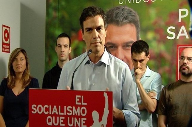 El candidato a la secretaría general del PSOE Pedro Sánchez en Fuenlabrada.
