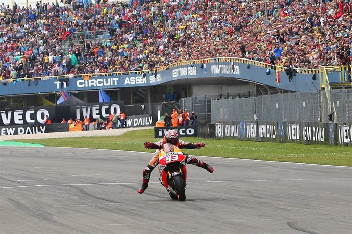 El piloto de MotoGP Marc Márquez en el GP de Holanda