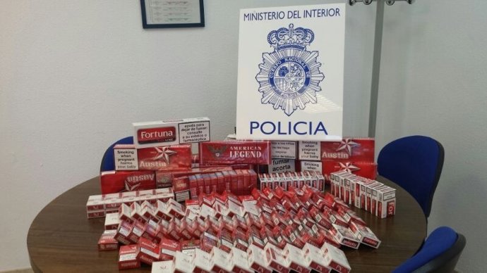 Tabaco incautado en el establecimiento comercial