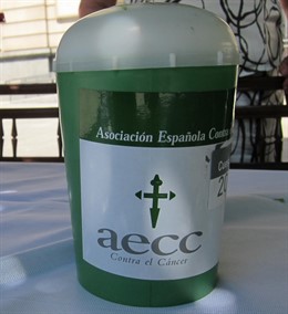 Hucha de la Asocaciación Española Contra el Cáncer (AECC)