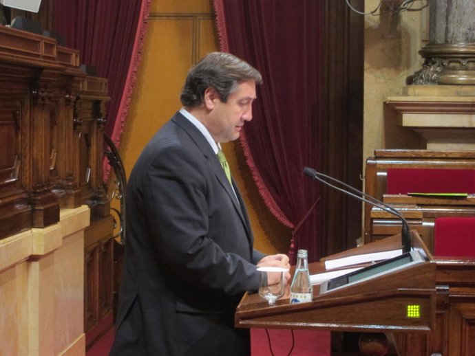El conseller Josep Maria Pelegrí, en el Parlament