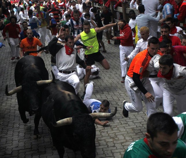 Corredores en San Fermines
