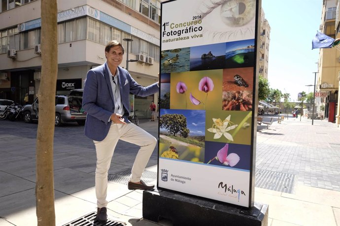 Damian Caneda en la presentación de  'Málaga, naturaleza viva' en el Soho