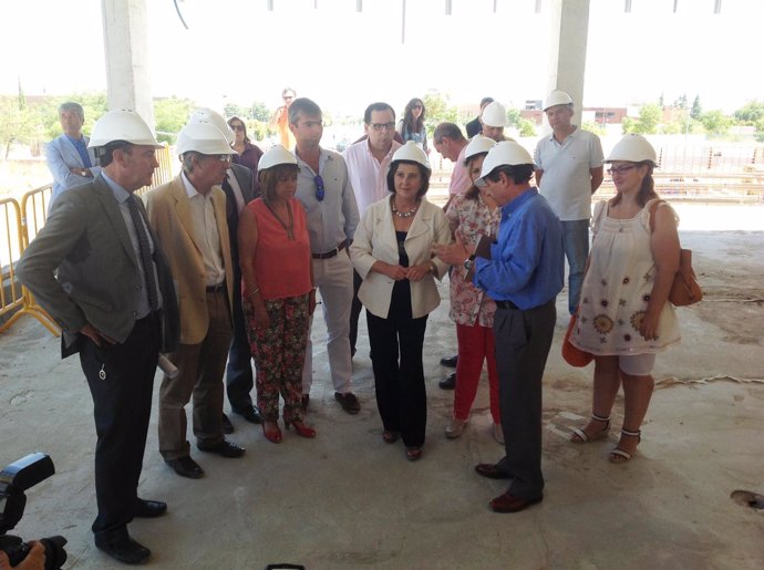María José Sánchez Rubio visita las obras del centro de salud de Expansión Norte