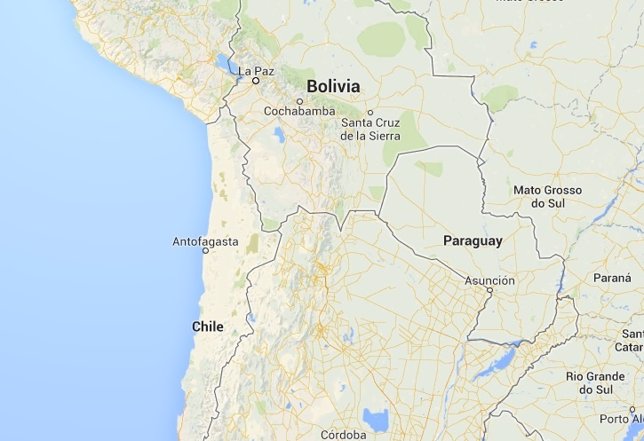 Mapa de Bolivia y Chile