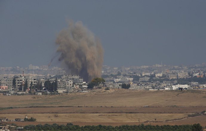 Bombardeo israelí en el norte de la Franja de Gaza