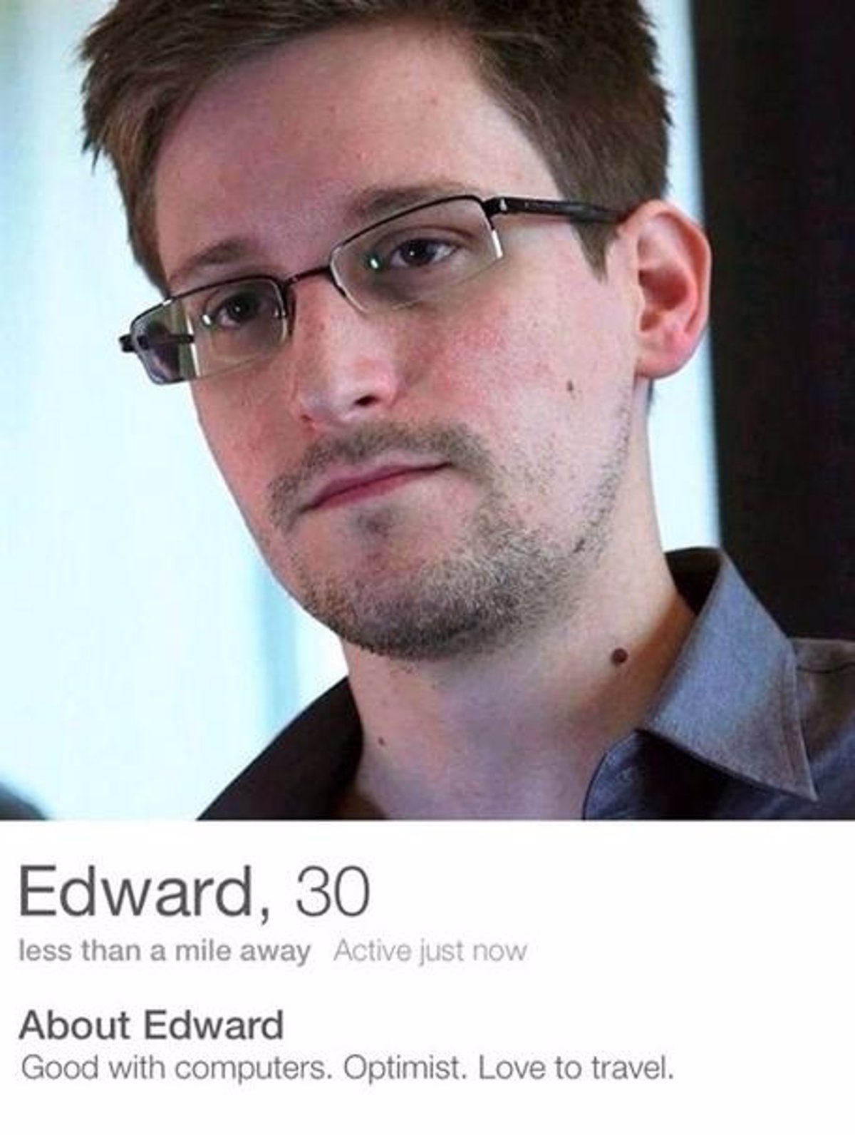 Crean Un Perfil Falso De Edward Snowden En La App De Ligar Tinder 