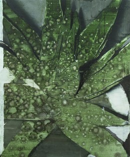 Óleo sobre lino “Plant room” del valenciano Alex Marco (1986)