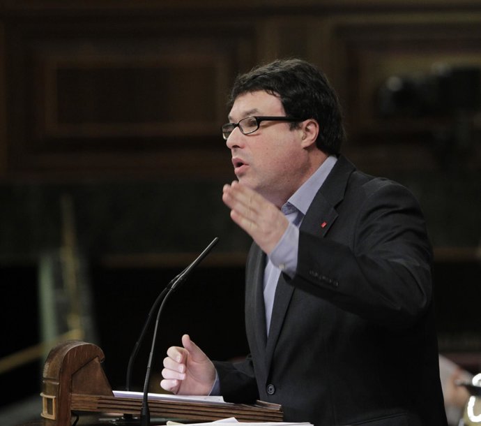 Joan Josep Nuet, diputado de Izquierda Plural, en el hemiciclo