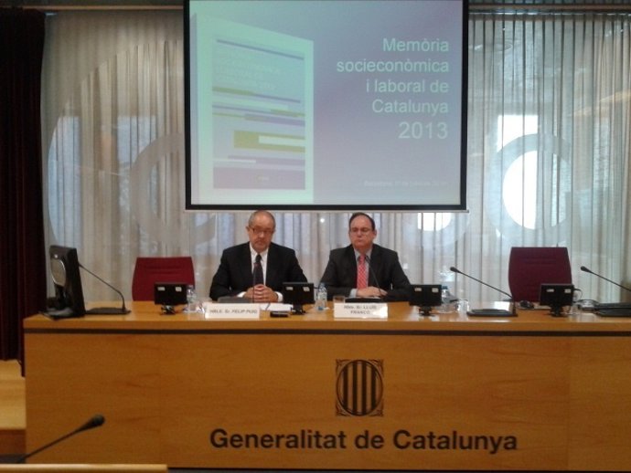 El conseller F.Puig y el pte.Del Ctesc L.Franco