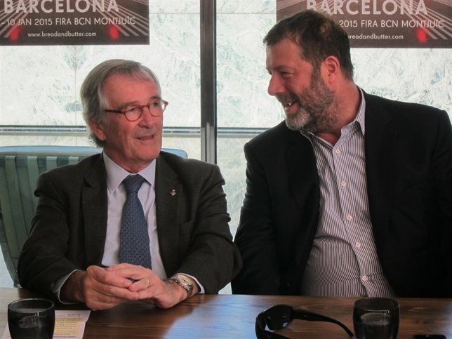 El alcalde de Barcelona X.Trias y el pte. Del Bread & Butter K-H.Müller
