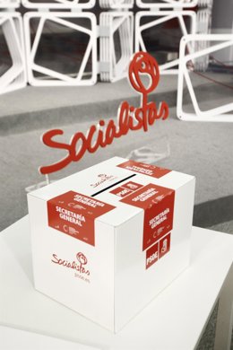 Urna para la elección del Secretario General del PSOE