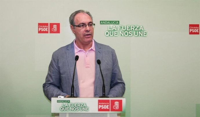 Durán en la sede del PSOE de Córdoba