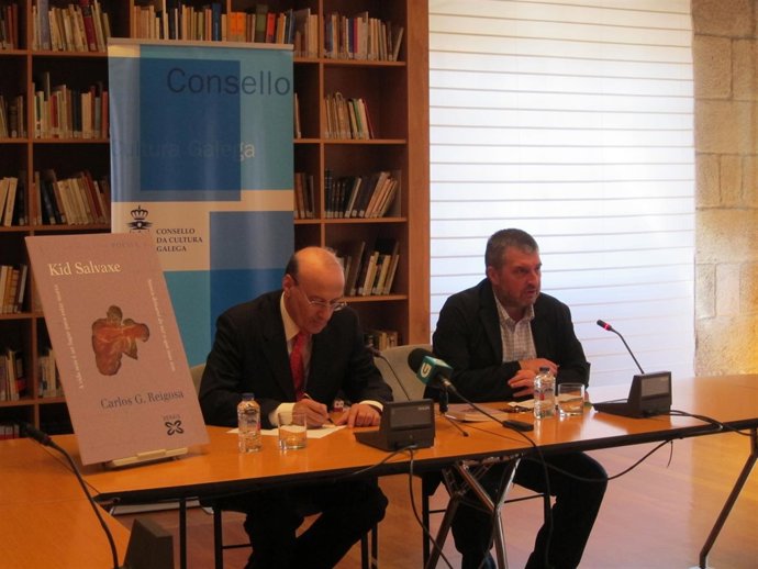 Carlos G. Reigosa y Manuel Bragado en la presentación de Kid Salvaxe