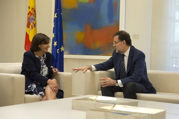 Anne Hidalgo y Mariano Rajoy