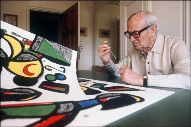 El pintor Joan Miró. 