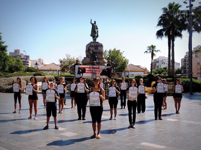 Protesta fúnebre en Palma