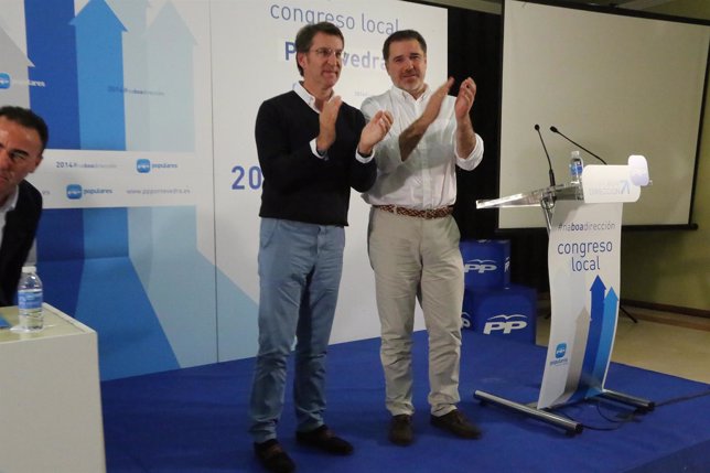 Feijóo y Jacobo Moreira en congreso de Pontevedra