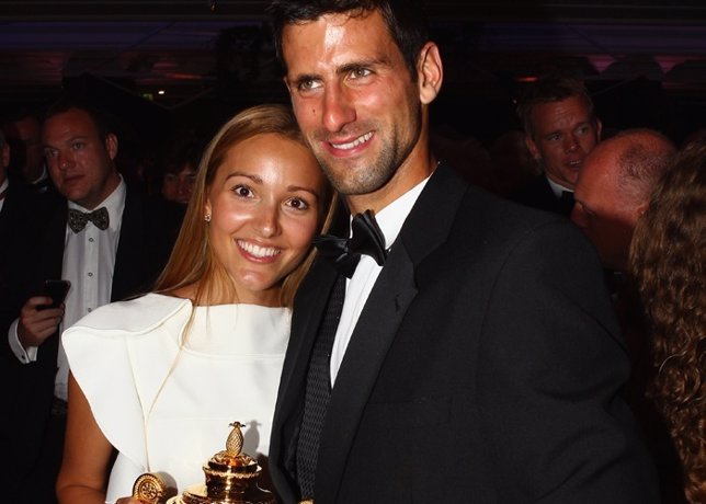  Novak Djokovic Of Serbia Poses With The Mens Replica