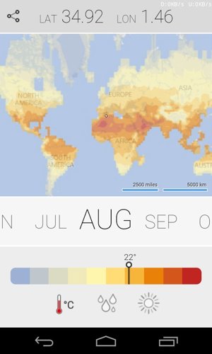 Aplicación Climatology desde Google Play
