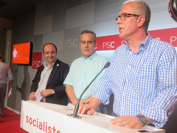 M.Iceta, C.Corbacho y J.F.Ballesteros (PSC).
