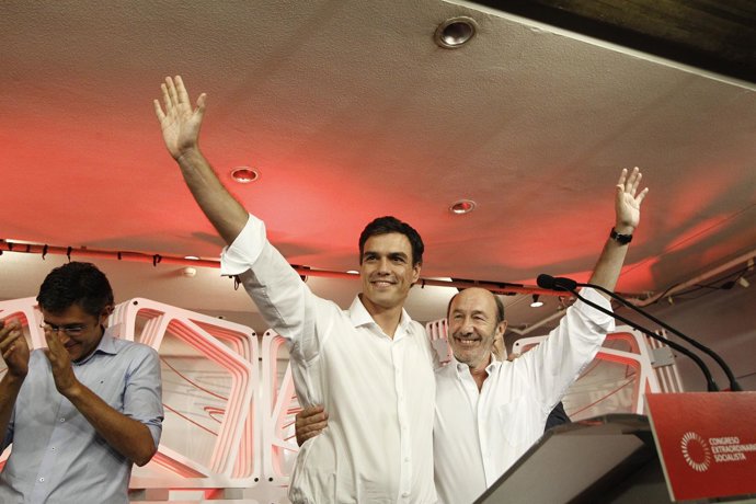 Pedro Sánchez y Rubalcaba