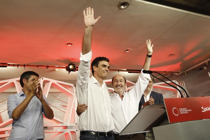 Pedro Sánchez y Alfredo Pérez Rubalcaba