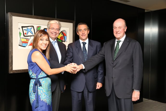 F.Coello (Servihabitat), J.Cornet (CZFB), J.A.Alcaraz (CaixaBank) y E.Lacalle