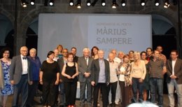 Foto del homenaje a Màrius Sampere