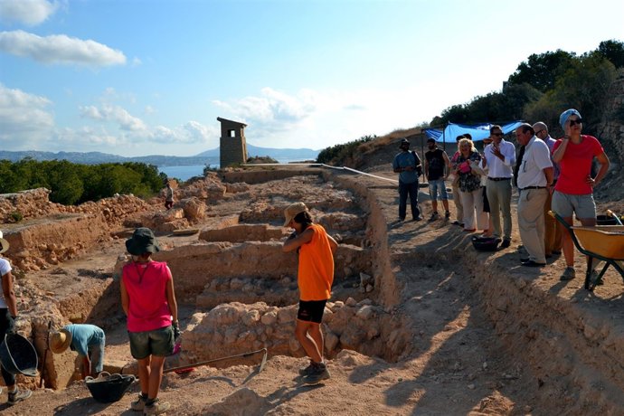 La zona de excavaciones en la Pobla d'Ifach, en Calp