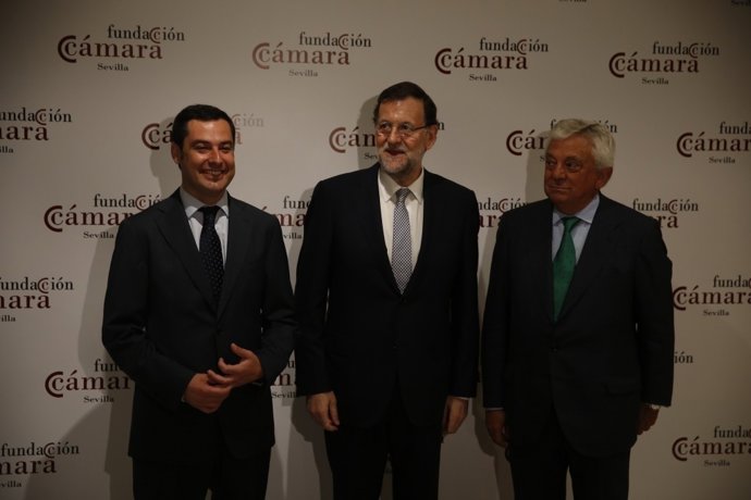 Juanma Moreno y Mariano Rajoy, este martes