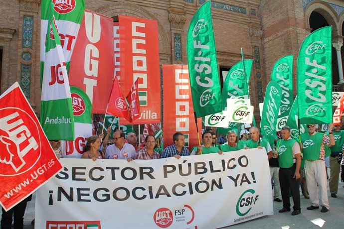 Manifestación de empleados públicos.