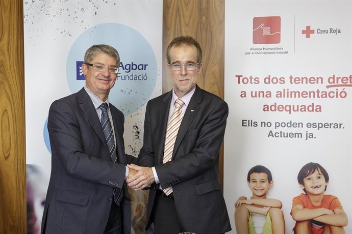 El dtor. De Agbar, Ignacio Escudero, y el pte. De Creu Roja, Josep Marqués