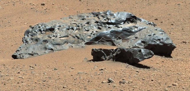 Meteorito de hierro en Marte