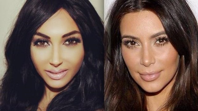 La doble de Kim Kardashian