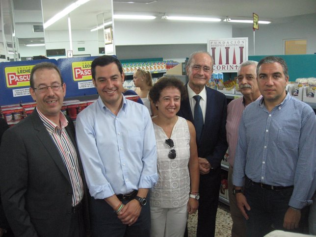 El presidente del PP de andalucía, Juanma Moreno, en la Fundación Corinto 