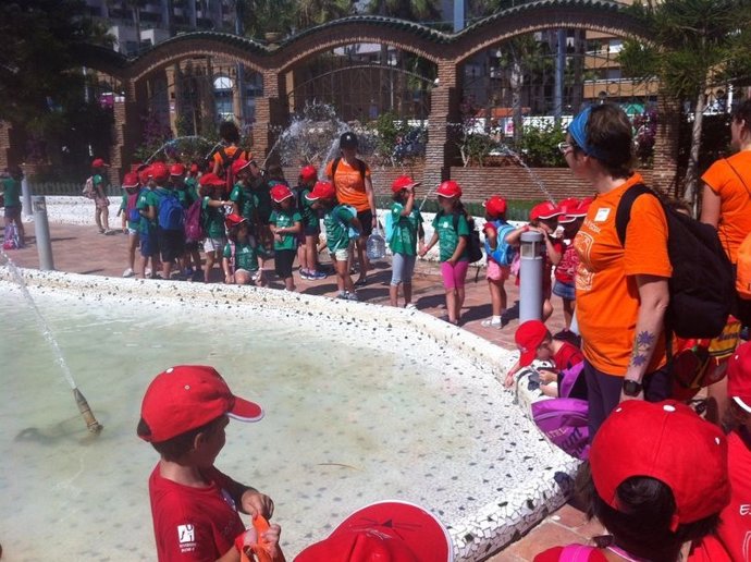 Los niños de la escuela de verano en Marina D'Or