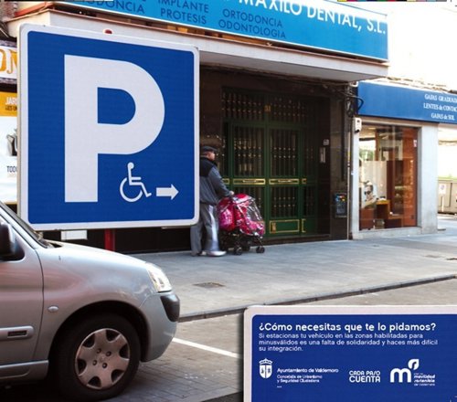 Imagen de una zona de estacionamiento especial en Valdemoro