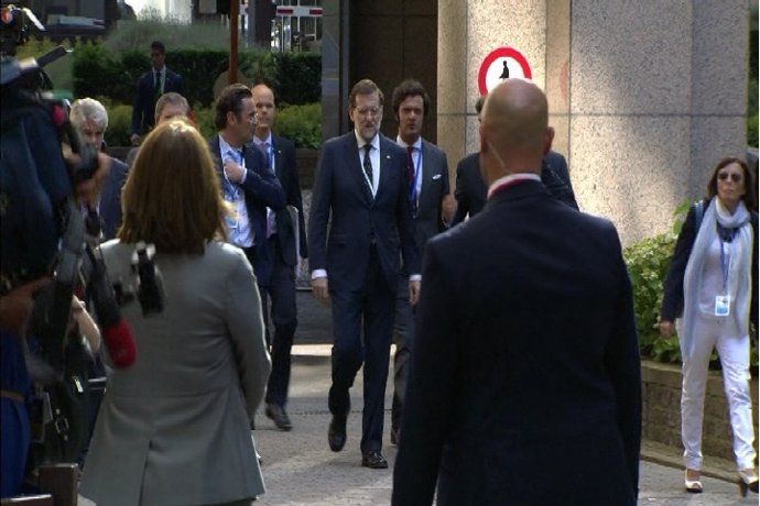 Rajoy a su llegada a la cumbre de jefes de Estado 