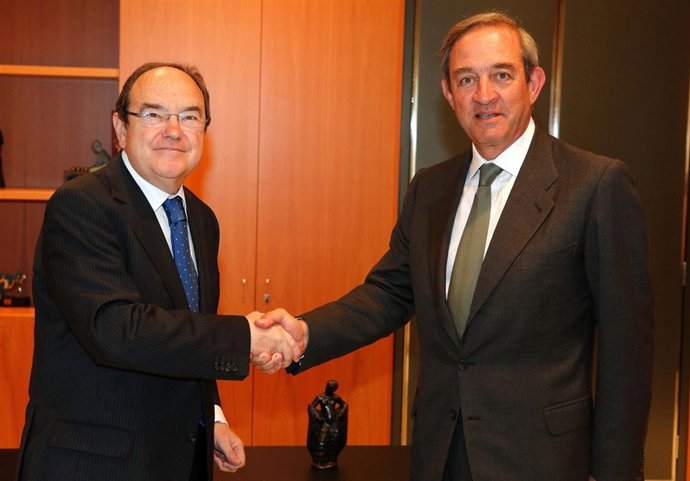 El pte de CX José Carlos Pla y el senior advisor de Blackstone Claudio Boada