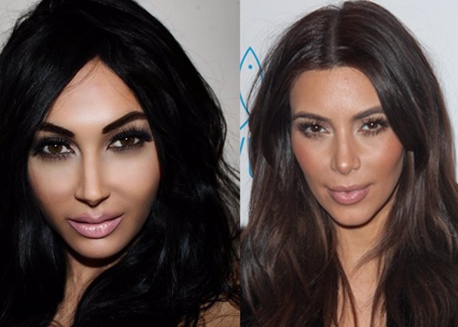 Kim Kardashian y su clon