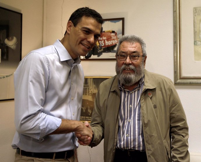 Pedro Sánchez y Cándido Méndez