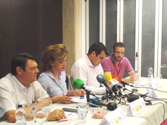 Galdeano, Iglesias, Góngora y López anuncian la manifestación por la sequía 