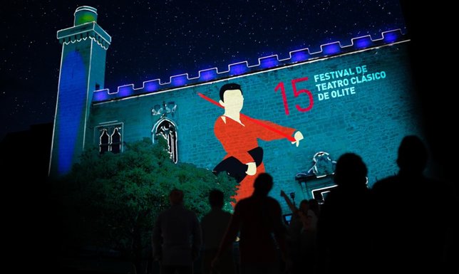 El espectáculo de vídeo-mapping sobre el Castillo de Olite.